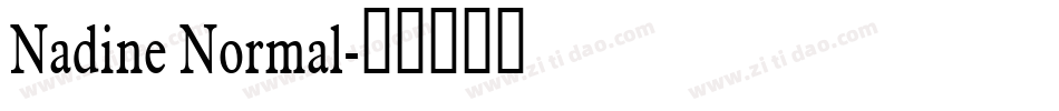Nadine Normal字体转换